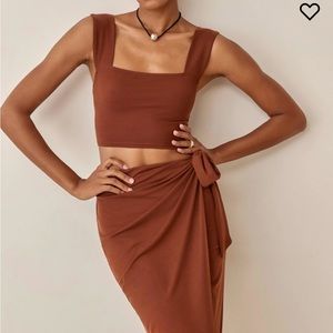 Reformation 2 piece set and wrap dress